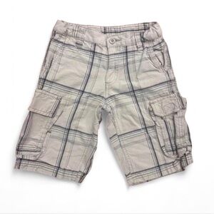 Cream and Blue Casual Shorts with Relaxed Fit